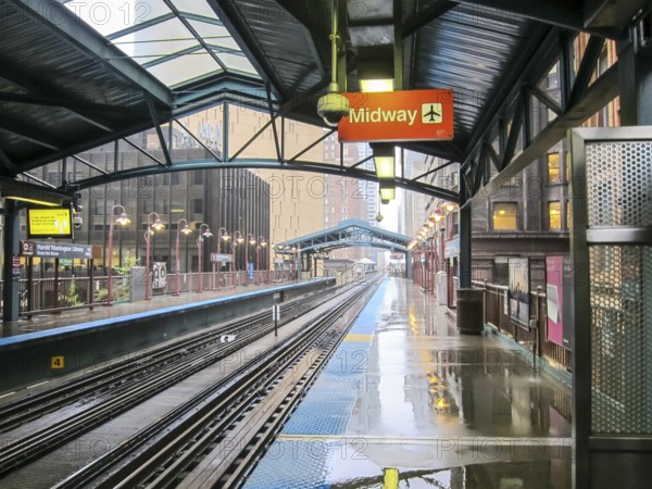Chicago, USA - June 21, 2017: underground, Chicago is the city of skyscrapers. Chicago streets, buildings and attractions of the city of Chicago
