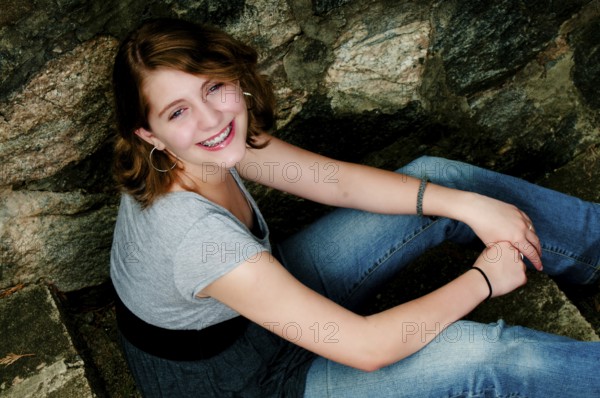 A beautiful and young stylish teenage girl