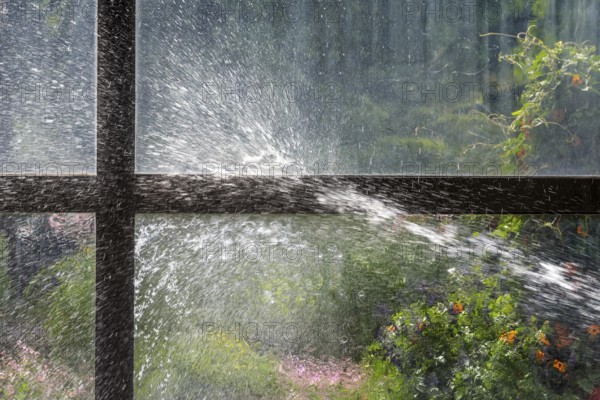 Water on glass wall