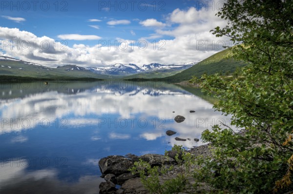 Fascinating natural landscape in Jotunheimen in the summertime in Norway. Great natural landscape in Jotunheimen in the summertime in Norway