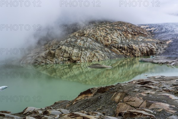 The Rhone Glacier in the Swiss Alps
