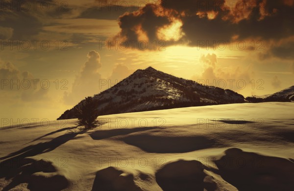 Cerler Ampriu mountain in Pyrenees of Huesca in Spain