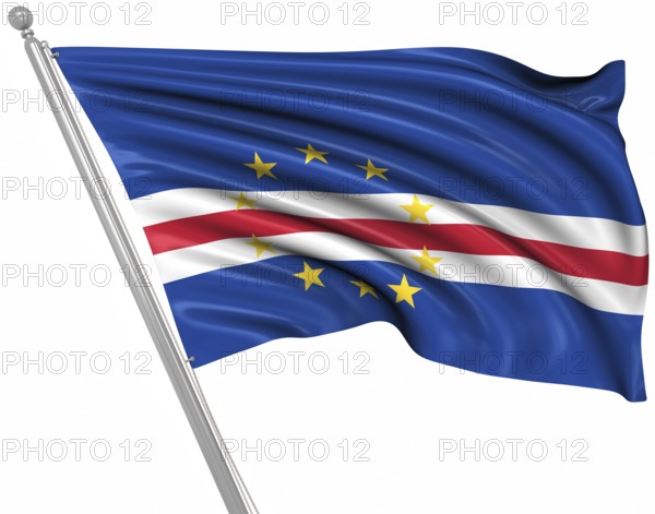 Flag of Cape Verde, This is a computer generated and 3d rendered image