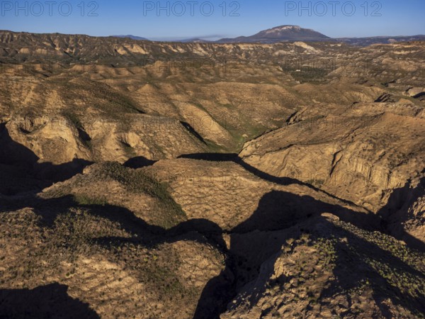 Gorafe Gullies, Puntal de Don Diego, Upper Turolian and Pliocene, Guadix Basin, Granada Geopark, Granada province, Andalusia, Spain, Europe