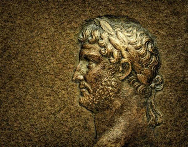 Hadrian or Publius Aelius Hadrianus Augustus, 76 - 138, Roman emperor, digitally edited