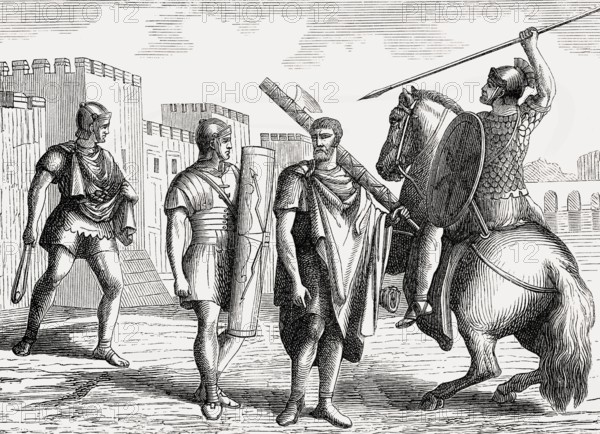 Legionaries, ancient Roman infantry