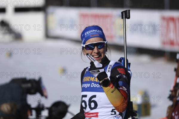 Franziska Preuß (SC Haag) at the IBU Biathlon World Championships Lenzerheide 2025, Lenzerheide, Switzerland / SUI / CH
