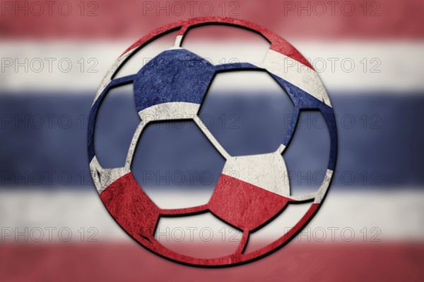 Soccer ball national Thailand flag. Thailand football ball