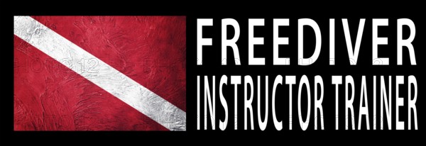 Freediver Instructor Trainer, Diver Down Flag, Scuba flag, Scuba Diving