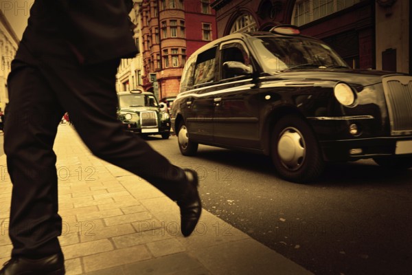London Taxi at Oxford Street W1 Westminster in UK England