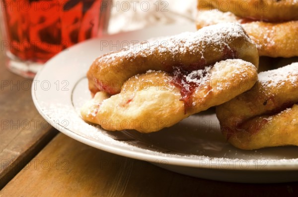 Sweet doughnuts with rose marmelade, lodz, poland