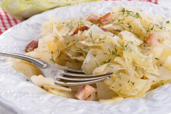 Tasty braised cabbage vegetables