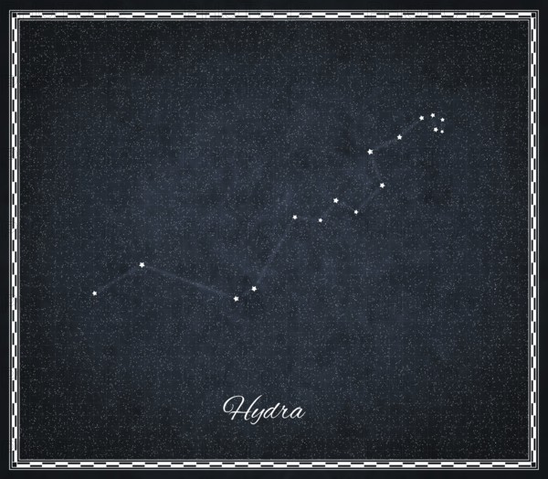 Hydra star constellation, Night sky, Cluster of stars, Deep space, Sea Serpent constellation