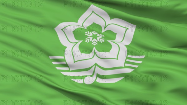 Harbin City Flag, Country China, Closeup View