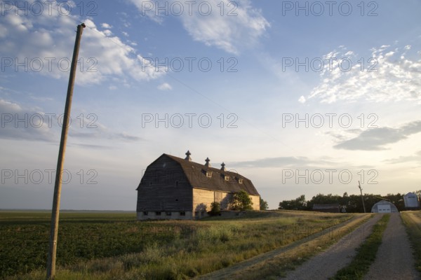Prairie Barn Saskatchewan summer rural scene Canada