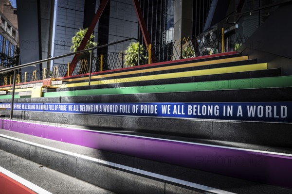 SYDNEY, AUSTRALIA, MARCH 4: Building detail during Sydney WorldPride in Sydney, New South Wales, Australia on March 4th 2023
