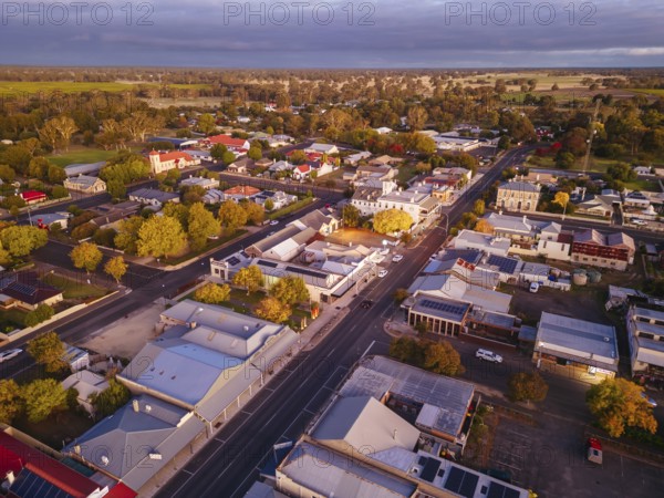 Autumn sunset around the rural country town of Penola in the Coonawarra wine region in South Australia, Australia, Oceania