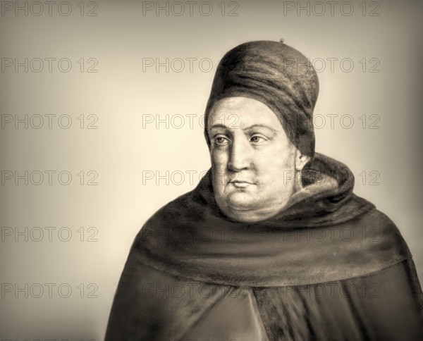 Thomas Aquinas, Thomas von Aquin, Tommaso d'Aquino, c.?1225 – 1274, Italian Dominican friar and priest, philosopher, theologian, and a jurist in the tradition of scholasticism, digitally edited