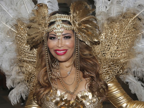German reality TV actress Patricia Blanco at the Venus erotic fair in Berlin 2019