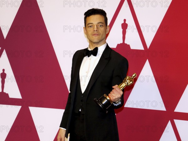Rami Malek at the 91st Annual Academy Awards, Winners Room held at the Hollywood and Highland in Los Angeles, USA on February 24, 2019., Hollywod, California, USA, North America