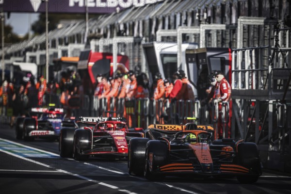 MELBOURNE, AUSTRALIA, MARCH 23: Lando Norris of Great Britain drives the McLaren MCL38 during qualifying in the 2024 Australian Grand Prix at Albert Park in Melbourne, Australia, Oceania