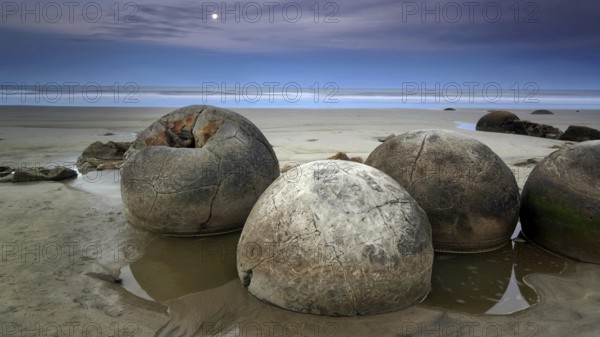 New Zealand, Moeraki Boulders, Otago, Moeraki, stone boulders, South Island, Neuseelamn, Oceania