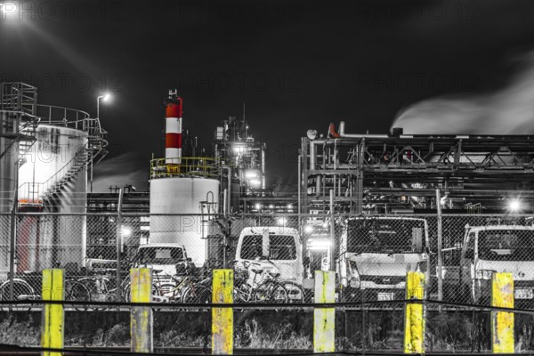 Factory night view of the Keihin region. Shooting Location: Kawasaki City, Kanagawa Prefecture