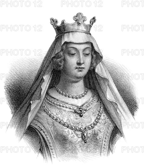Saint Clotilde, 475-545, also known as Clothilde, Clotilda, Clotild, Rotilde, Chrodechildis, Chlodechildis, the second wife of the Frankish king Clovis I, princess kingdom of Burgundy