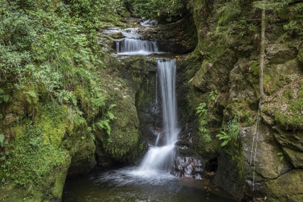 Geroldsauer Waterfall in the northern part of the Black Forest near Malschbach, Baden-Wuerttemberg, Germany, Europe