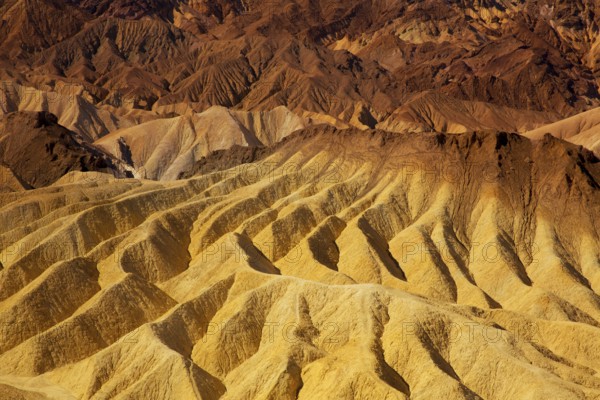 Death Valley National Park California Zabriskie point eroded mudstones