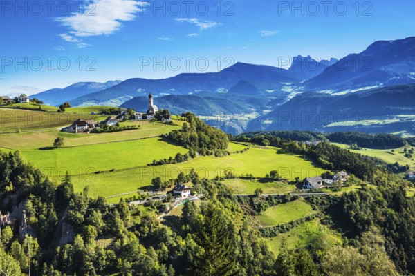Lovely little village in the Dolomites. Magnificent Tyrol. Journey to a magical fairy-tale country. The concept of ecological and ethnographic tourism