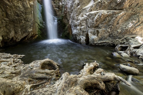 The beautiful waterfalls of Millomeri at Platres village Troodos mountains Cyprus The beautiful waterfalls of Millomeri at Platres village Troodos mountains Cyprus