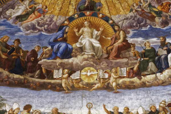 VATICAN CITY, VATICAN, JUNE 15, 2015 : interiors and architectural details of Raphael rooms in Vatican museum, june 15, 2015, in Vatican city, Vatican
