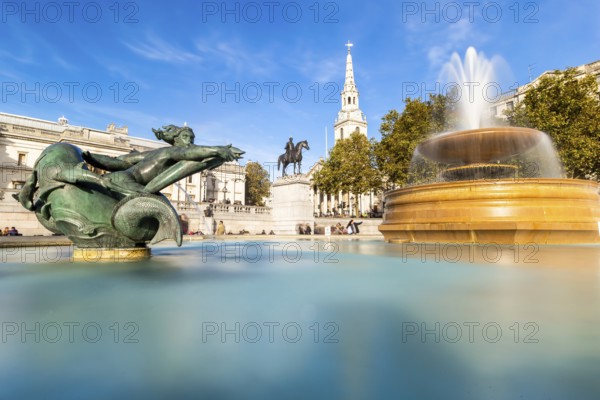 London, England, March 08, 2012: The National Gallery and Trafalgar Square in the afternoon