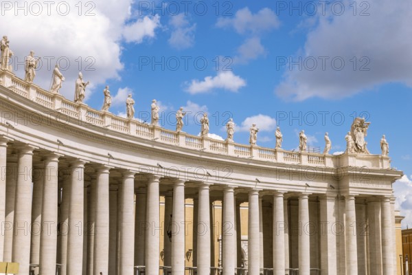 Detail of colonnade St. Peter's Square in Rome
