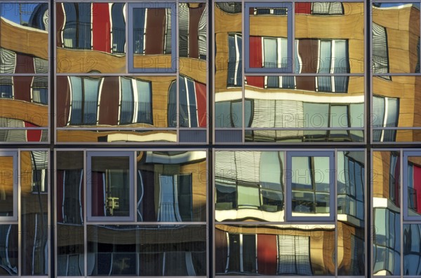 Reflection on the house facade