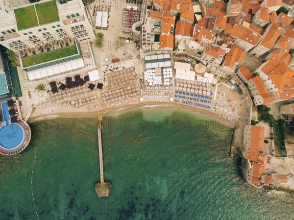 The Old Town of Budva in Montenegro, Budva, Montenegro, Europe