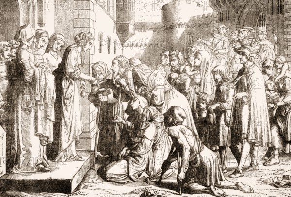St Elizabeth or Elizabeth of Hungary, 1207, 1231, helping the poor