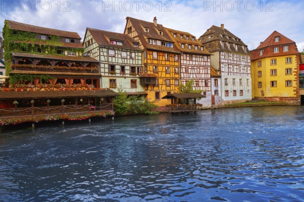 Strasbourg la Petite France in Alsace half timbered houses