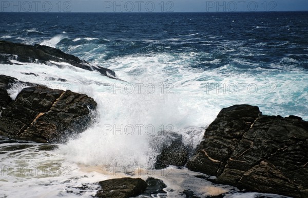 Rugged rocky coast, South Africa, Tsitsikamma National Park, Otter trail, Africa