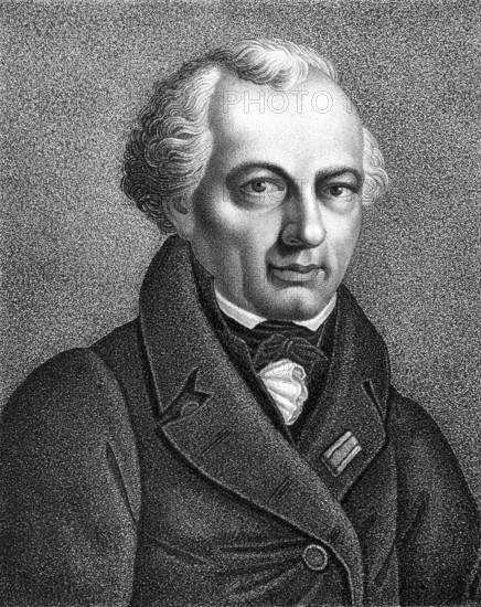 Ignaz Heinrich von Wessenberg (1774-1860) on engraving from 1859. German writer and scholar. Engraved by unknown artist and published in Meyers Konversations-Lexikon, Germany, 1859, Europe