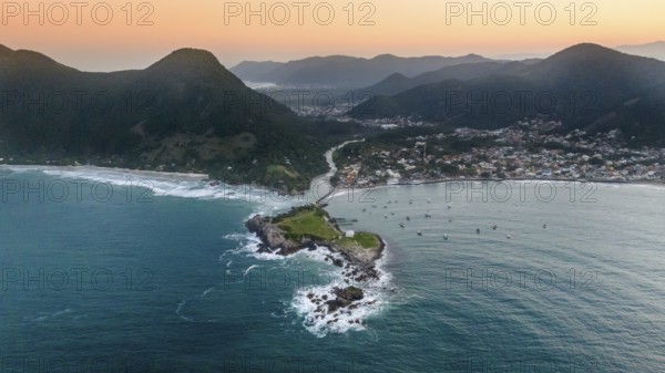Florianopolis, Armação beach, aerial view. Santa Catarina, SC
