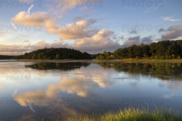 Beautiful sunset over Kilsholmen near the Swedish village Lur in the region Bohuslann