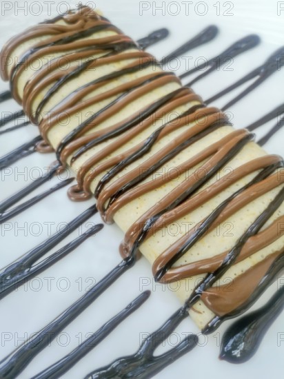 Crepes With Chocolate Cream, Homemade Thin Pancakes