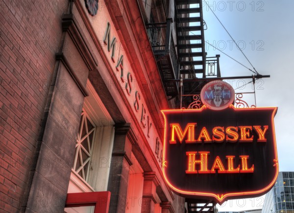 Massey Hall Toronto sign exterior Concert Hall