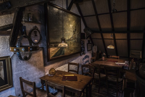 Blankenberge, Flanders, Belgium, 10 30 2018: Vintage interior of the traditional Majutte house, Europe