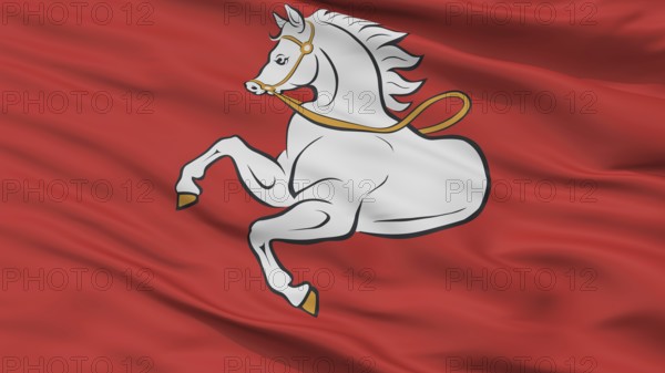 Pardubice City Flag, Country Czech Republic, Closeup View, 3D Rendering
