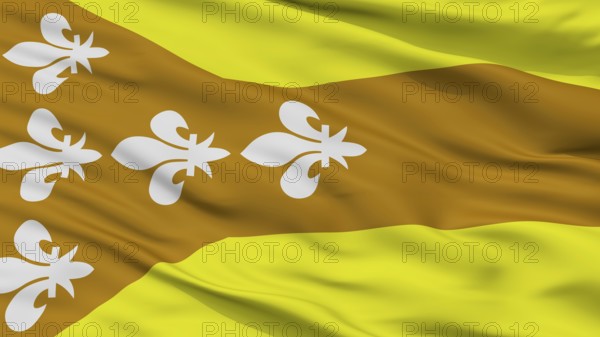 Dorado City Flag, Country Puerto Rico, Closeup View, 3D Rendering