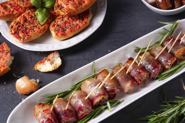 Dates wrapped in bacon and delicious tapas
