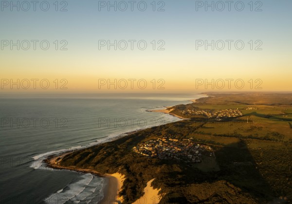 Indian Ocean, sea, waves, beach, bushes, meadows, coast, Christmas Rock, East London Coast Nature Reserve, Eastern Cape, South Africa, Africa